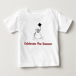 Snögubbe firar säsongen t-shirt