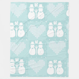 Snögubbe Fleecefilt