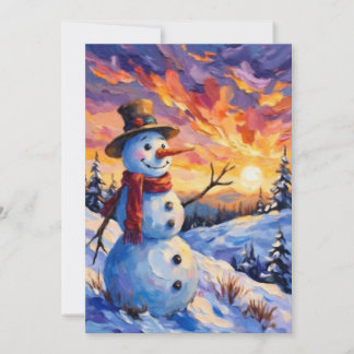 Snögubbe för jul kort