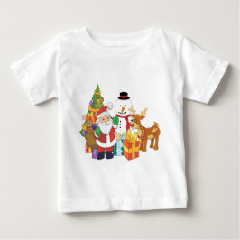 Snögubbe för julgranSanta ren Tee Shirt