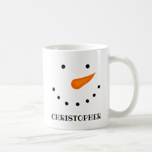 Snögubbe för personlig {för långa namn} kaffemugg