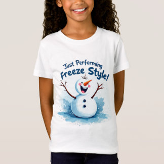 Snögubbe Freeze Stil Performance Art T Shirt