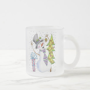 Snögubbe Frostad Glasmugg