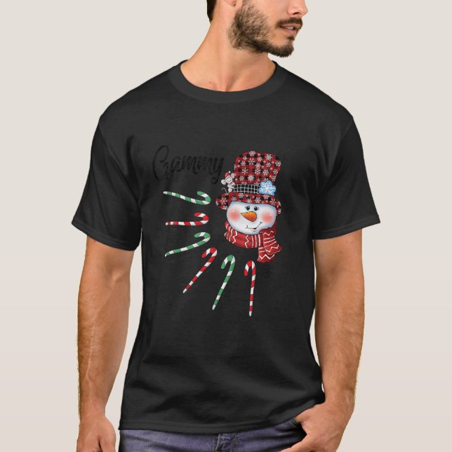 Snögubbe Gammy Candy cane Red Play-julklappar T Shirt (Framsida)