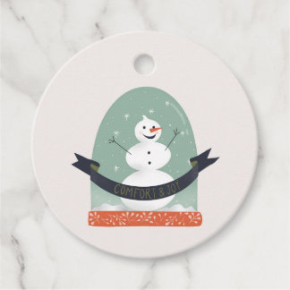 Snögubbe Gåvor Etiketter