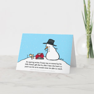 Snögubbe Gift-kort för författare Helgkort