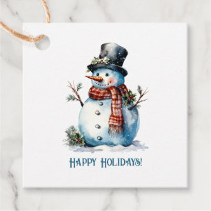 Snögubbe Gift Märkre Gåvor Etiketter