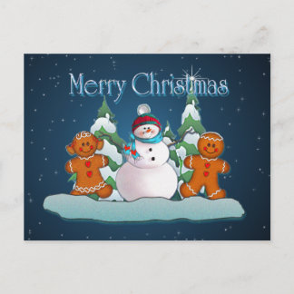 SNÖGUBBE & GINGERBREAD KIDS by SHARON SHARPE Vykort