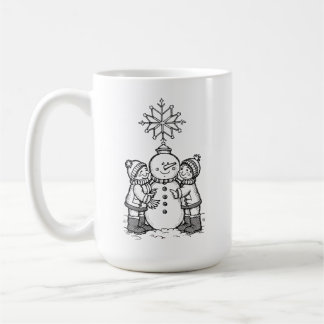 Snögubbe glädje kaffemugg