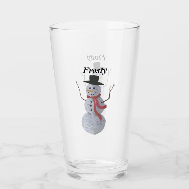 Snögubbe Glass Glaskopp (Framsida)