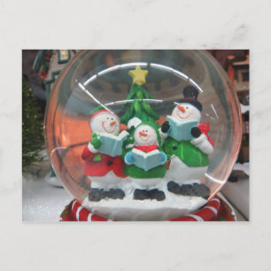 Snögubbe Globe Vykort