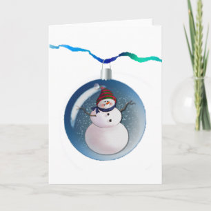 SNÖGUBBE GLOBES by SHARON SHARPE Helgkort