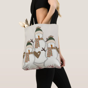 Snögubbe God jul Kvinnors Tote bags Tygkasse