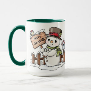 Snögubbe God jul Mugg