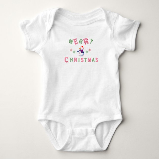 Snögubbe God jul T Shirt (Framsida)