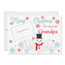 Snögubbe Grandpa Gift Card Holder