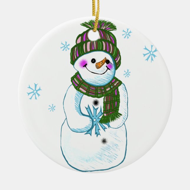 Snögubbe Granny anpassningsbar ornament (Framsidan)