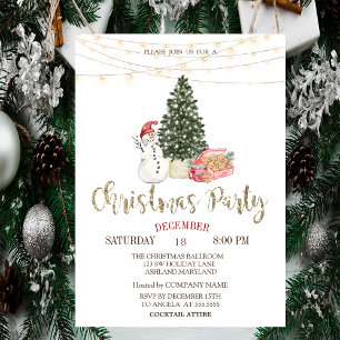 Snögubbe,Gräs Träd,Cookies-julen Party Inbjudningar