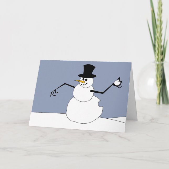Snögubbe hämnd helgkort (Framsida)