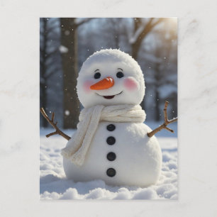 Snögubbe Helg Vykort