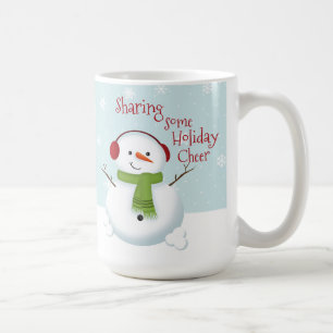 Snögubbe Helgdag Cheer Kaffemugg