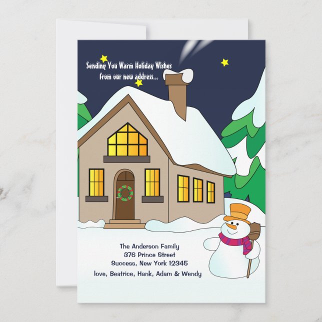 Snögubbe Helgdag Flytta Meddelande (Framsida)