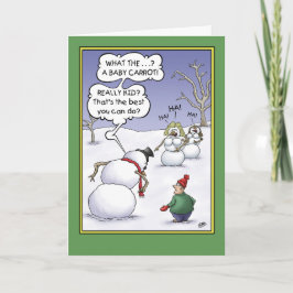 Snögubbe Helgdag Humor, Storlekare frågor Helgkort