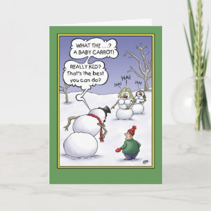 Snögubbe Helgdag Humor, Storlekare frågor Helgkort