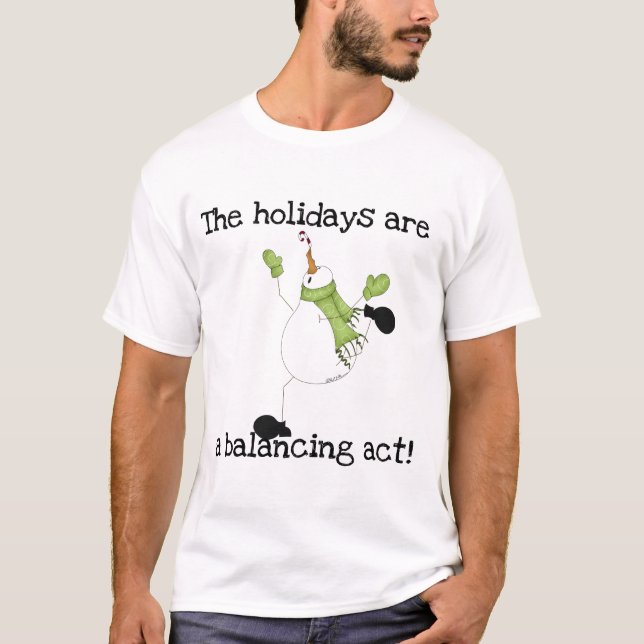 Snögubbe Helgdag Humor T-shirt (Framsida)