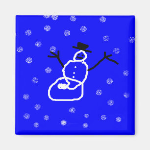 Snögubbe Helgdag - julgranen - konst av Kids Magnet