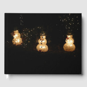 Snögubbe Helgdag Light Visning Gästböcker
