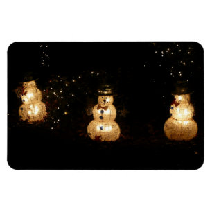 Snögubbe Helgdag Light Visning Magnet
