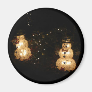 Snögubbe Helgdag Light Visning Magnet