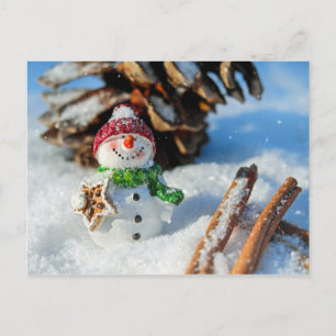 Snögubbe Helgdag Treat jul Cheer Vykort
