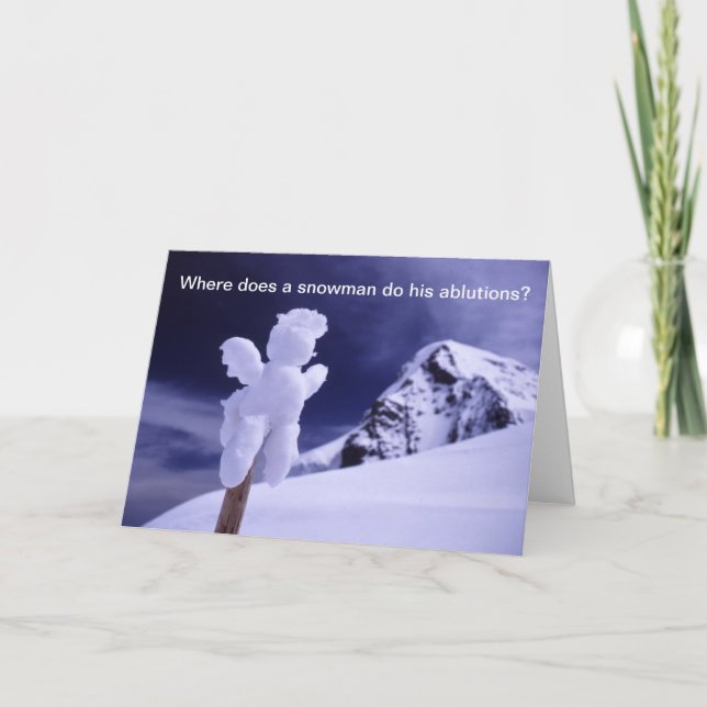 Snögubbe Helgkort (Framsida)