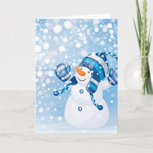 Snögubbe Helgkort (Framsida)
