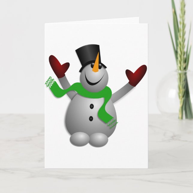 Snögubbe Helgkort (Framsida)
