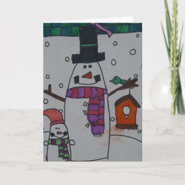 Snögubbe Helgkort (Framsida)