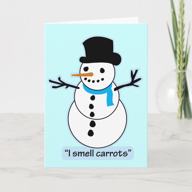 snögubbe helgkort (Framsida)