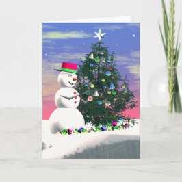 Snögubbe Helgkort