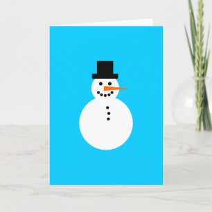 Snögubbe Himlar Blue Winter Helgdag jul jul Hanukk Kort