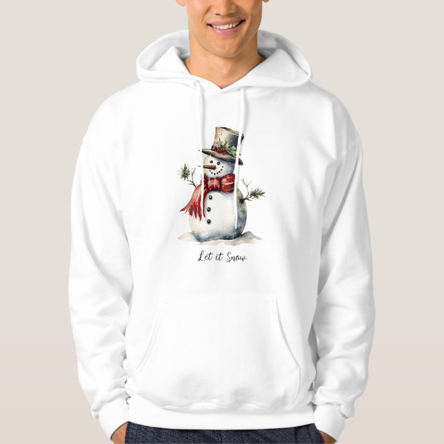 Snögubbe Hooded Sweatshirt (Framsida)