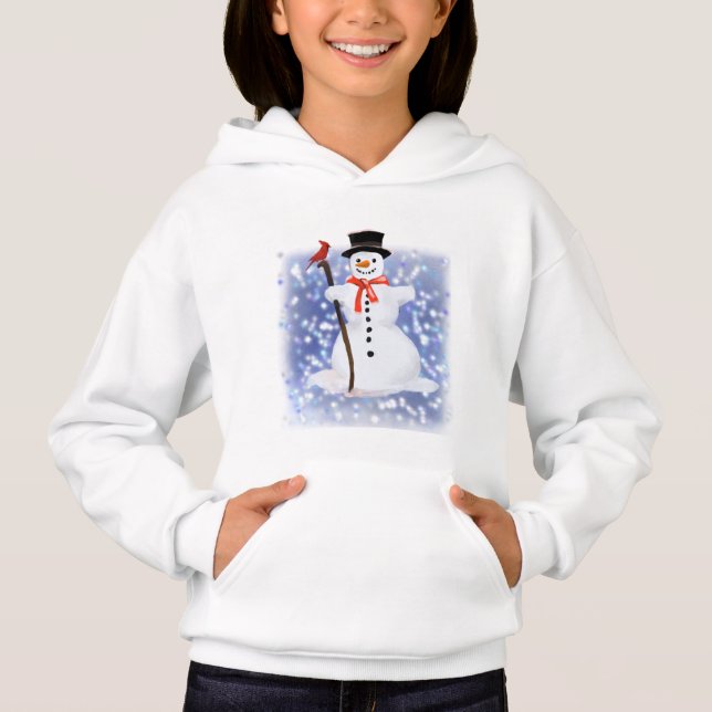 Snögubbe hoodie t shirt (Framsida)