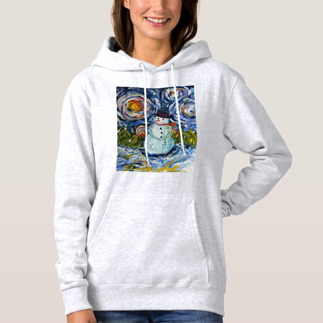 Snögubbe Hoodie T Shirt (Framsida)