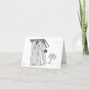 Snögubbe Humor-helgdag-kort ... outhouse christmas Tack Kort