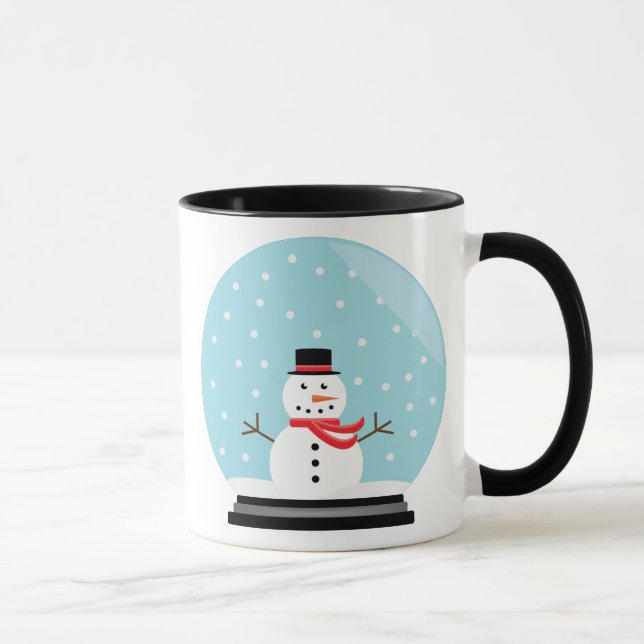 Snögubbe i en snöjordklotmugg mugg (Höger)