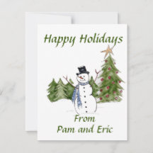 Snögubbe i Gräs Träd Greets Helgdag Ca för säsong