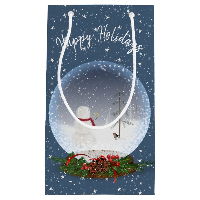 Snögubbe i jul Snö Globe (Framsidan)