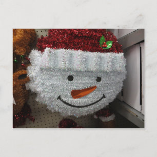 Snögubbe i Santa Hat Helg Vykort