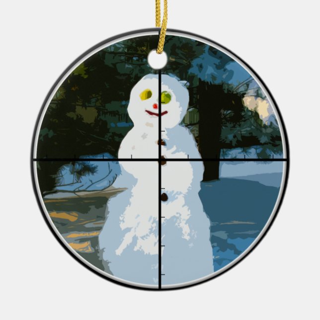 Snögubbe i sikte Ornament (Framsidan)